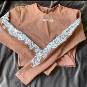 Darc sport Brown Long Sleeve Wolves Top